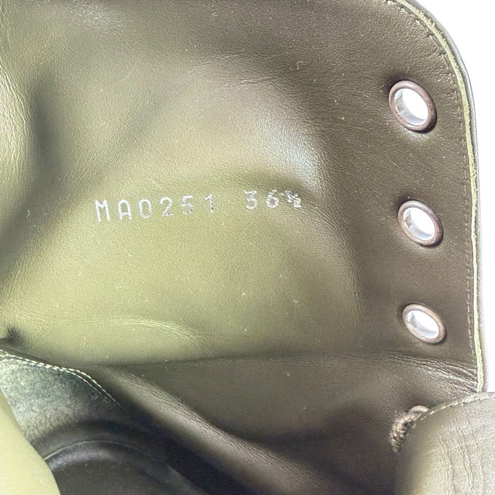 LOUIS VUITTON Green Khaki Flat Territory Women's Ranger Combat Boots 36.5 - 6.5 - Picture 4 of 17
